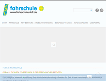 Tablet Screenshot of fahrschule-kdl.de
